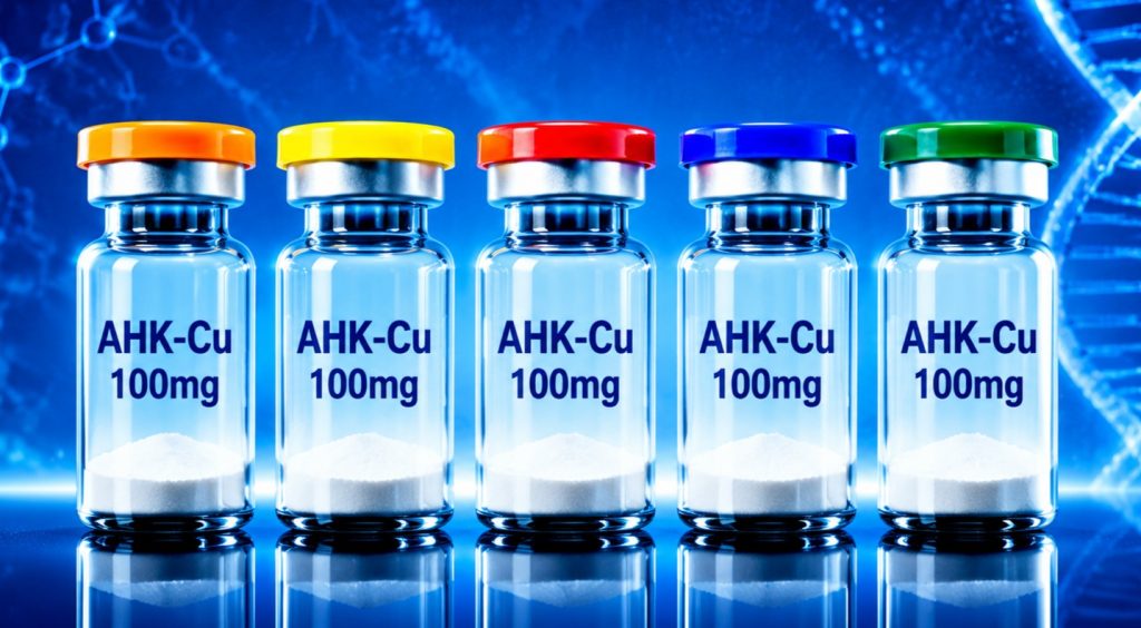 AHK-Cu copper tripeptide complex in laboratory research packaging