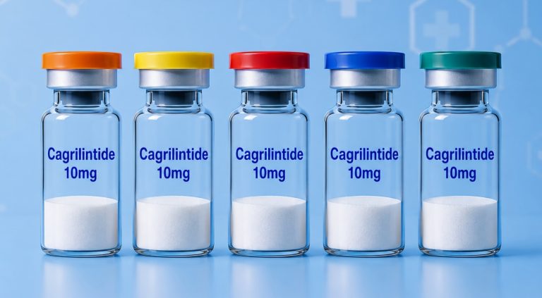 Cagrilintide long-acting amylin analogue in laboratory research packaging