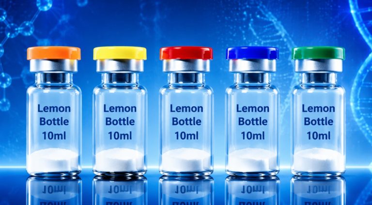 Lemon Bottle commercial aesthetic formulation in laboratory research packaging