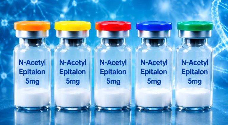 N-Acetyl Epitalon n-acetylated tetrapeptide research material in laboratory research packaging