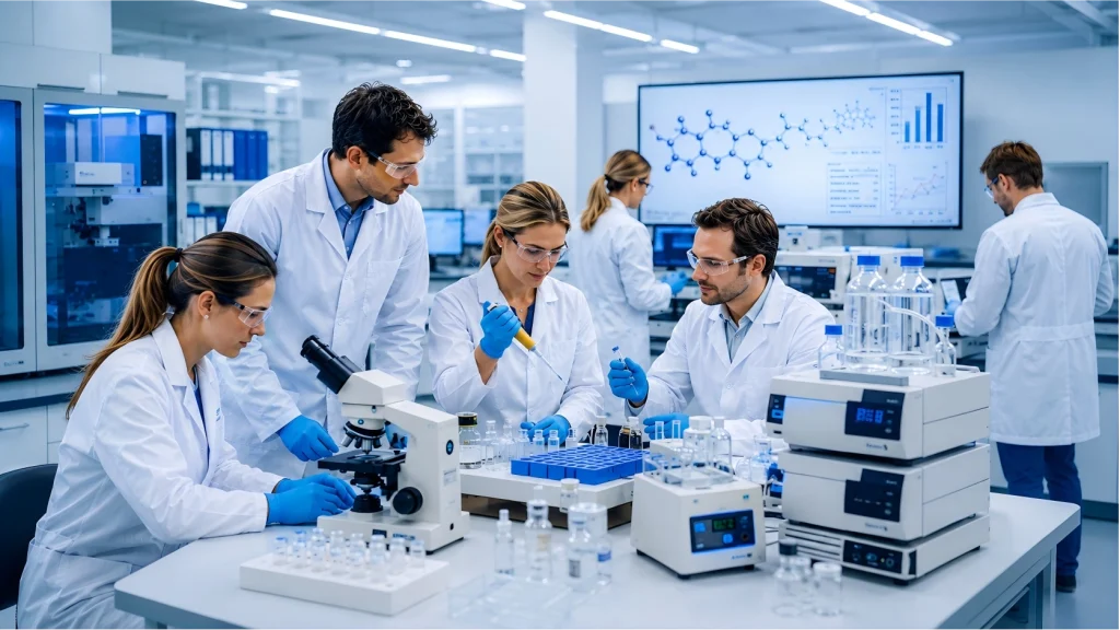 Peptide formulation research and product development laboratory