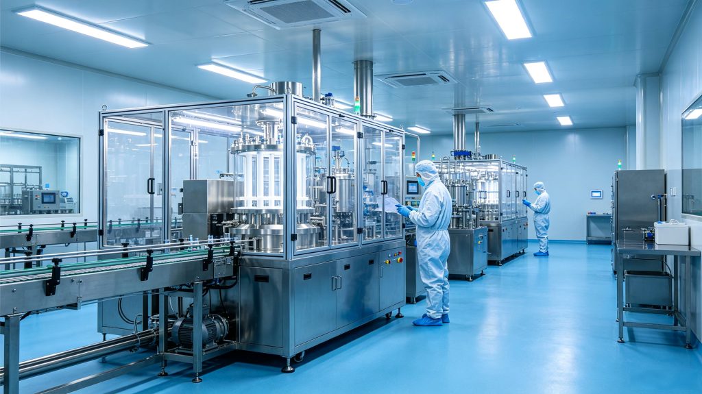 Lyophilized peptide vial production line at HICORE