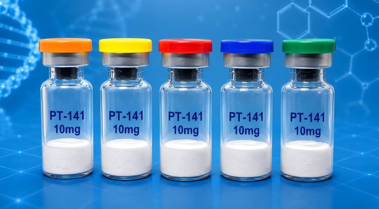 PT-141 melanocortin receptor research peptide in laboratory research packaging