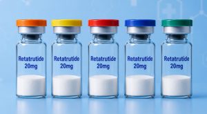 Retatrutide triple gip/glp-1/glucagon receptor agonist peptide in laboratory research packaging
